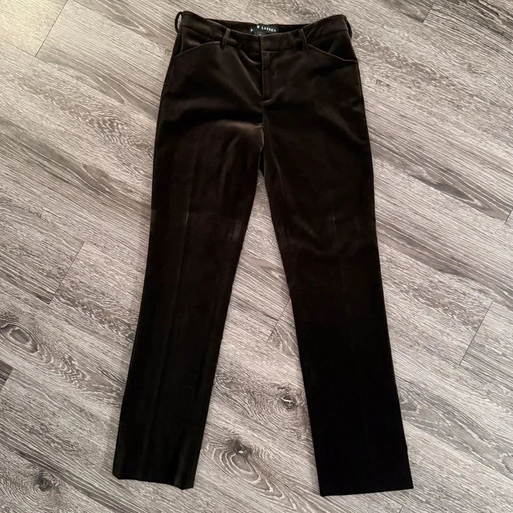 Ralph Lauren Black Label Brown Velour Trousers